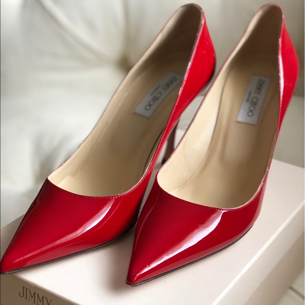 Jimmy Choo size 41 patent red heels - brand new